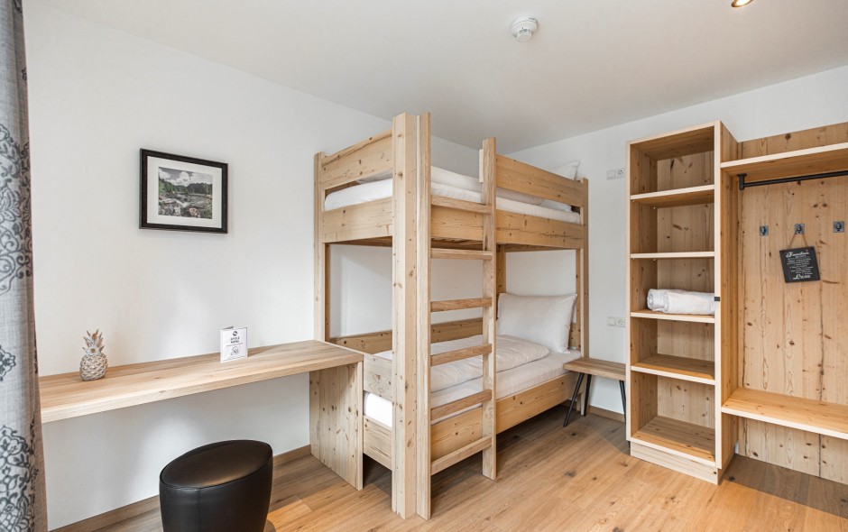 Gemütliches Stockbett im Studio der Lodge Emmy in Flachau